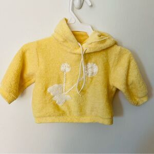 NWOT TAD Creations Unisex Baby Yellow Terrycloth Hoodie 6-12 Months